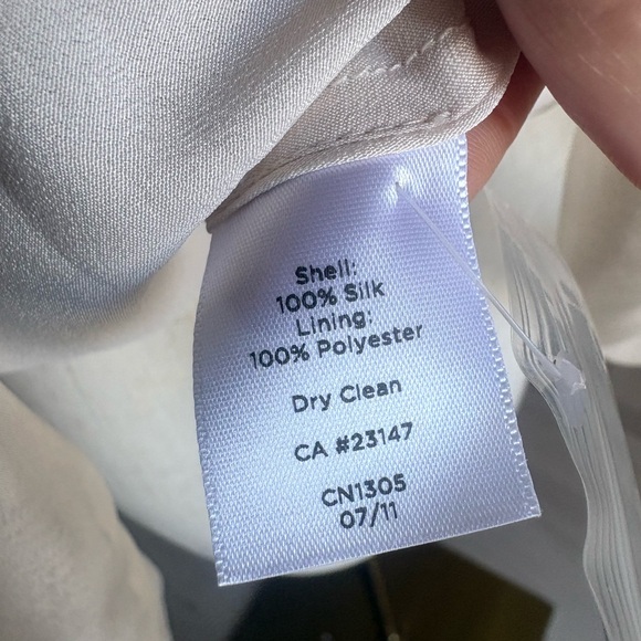 Talbots Sheer Cream Blouse - Picture 5 of 6